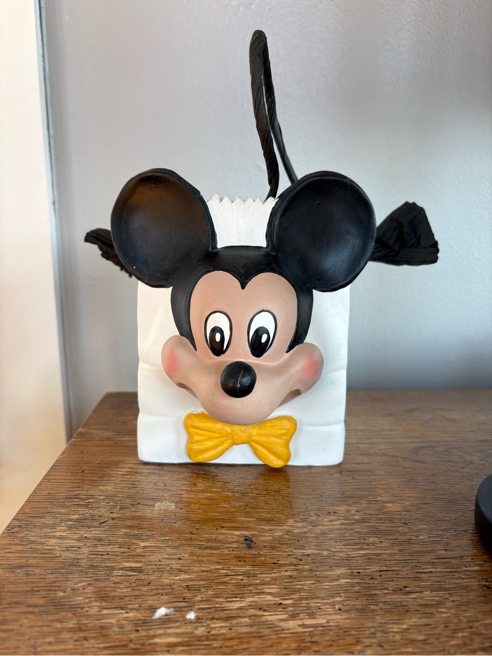Ceramic Gift Bag Floral Container with 3D Mickey Mouse Like Cartoon